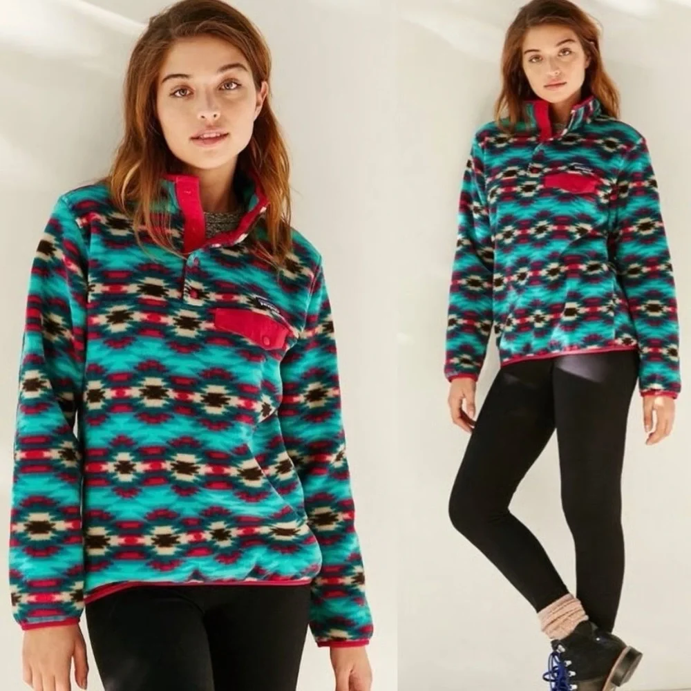 Patagonia Synchilla VTG Aztec Pullover Sweater Size Medium